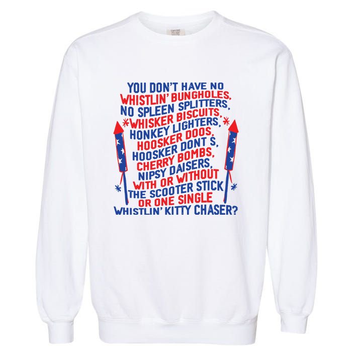 4th Of July Joe Dir Fireworks Garment-Dyed Sweatshirt