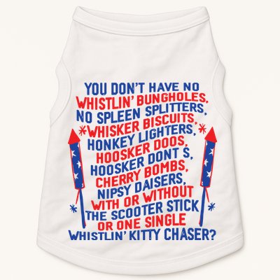 4th Of July Joe Dir Fireworks Doggie Tank