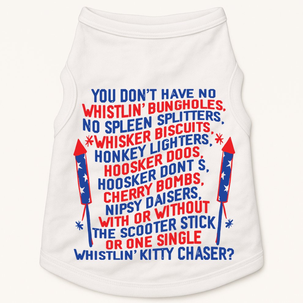 4th Of July Joe Dir Fireworks Doggie Tank