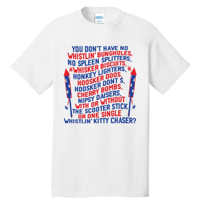 4th Of July Joe Dir Fireworks Tall T-Shirt