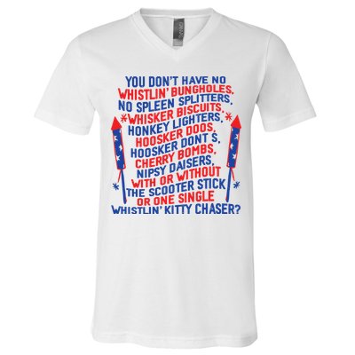4th Of July Joe Dir Fireworks V-Neck T-Shirt