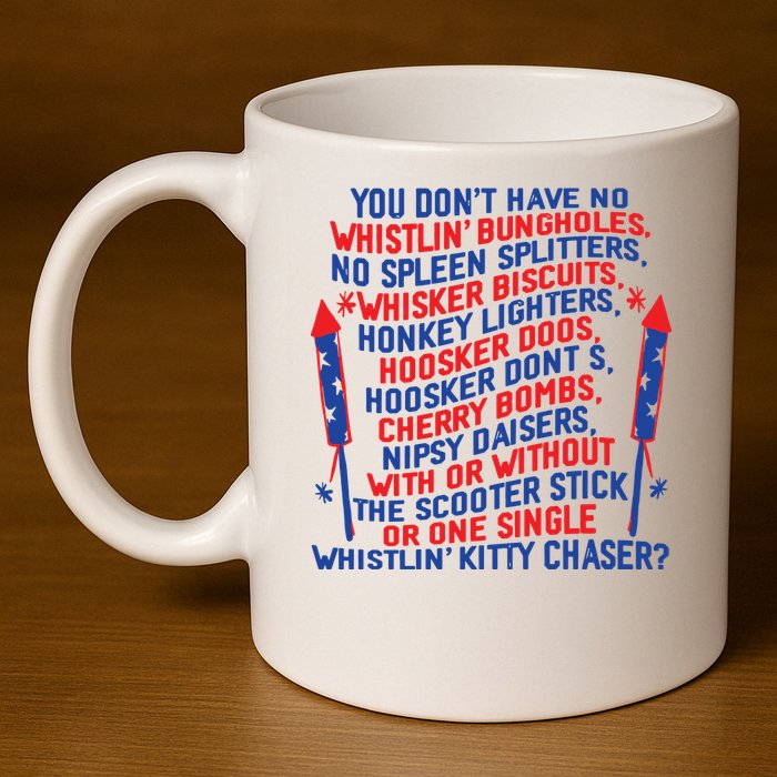 4th Of July Joe Dir Fireworks 11oz C Handle Ceramic Mug