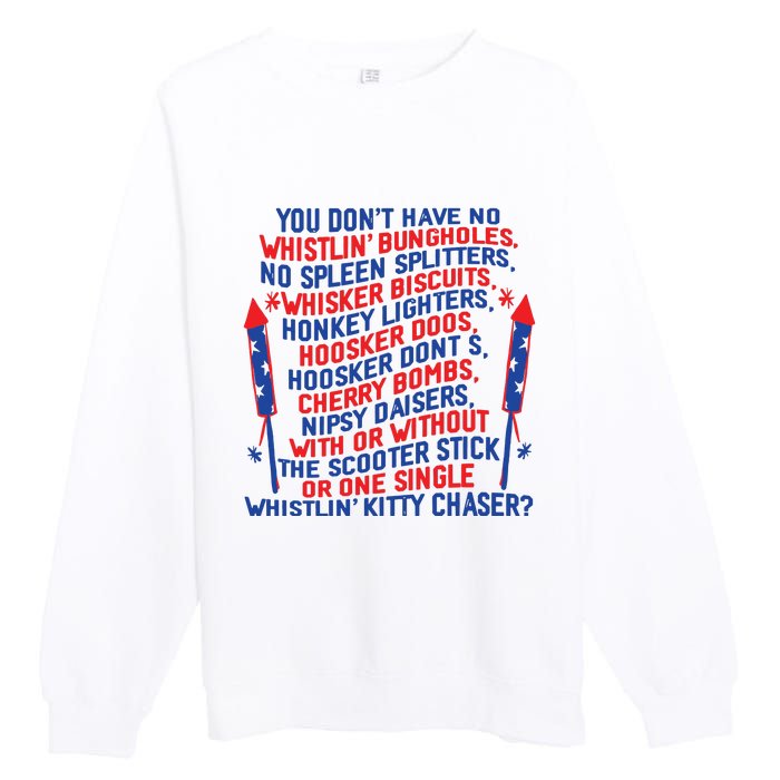 4th Of July Joe Dir Fireworks Premium Crewneck Sweatshirt