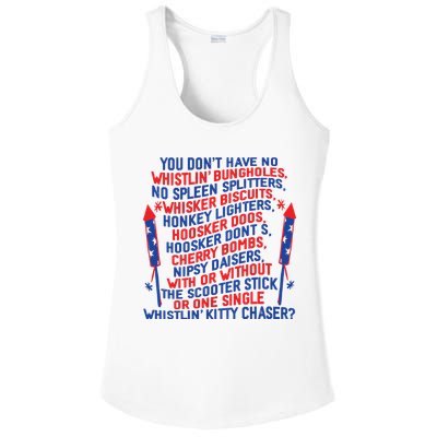 4th Of July Joe Dir Fireworks Ladies PosiCharge Competitor Racerback Tank