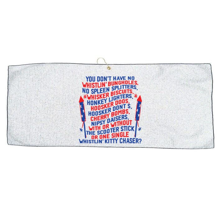 4th Of July Joe Dir Fireworks Large Microfiber Waffle Golf Towel