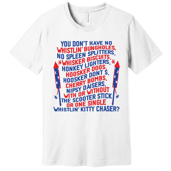 4th Of July Joe Dir Fireworks Premium T-Shirt