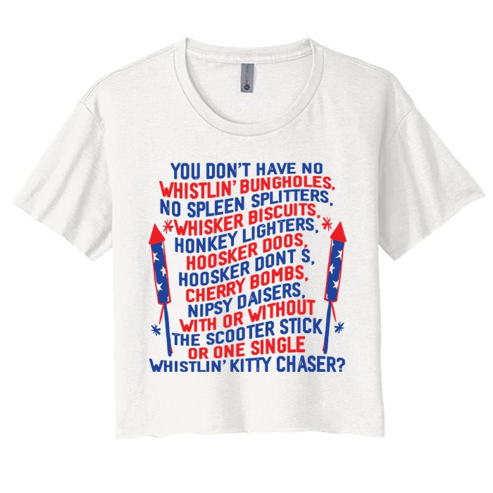 4th Of July Joe Dir Fireworks Crop Top