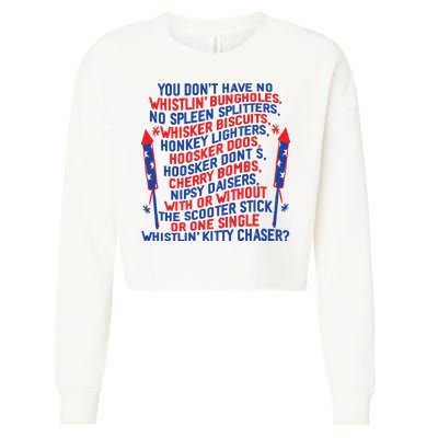 4th Of July Joe Dir Fireworks Cropped Pullover Crew