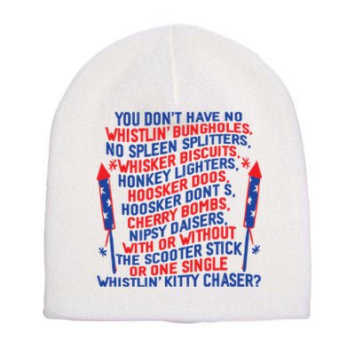 4th Of July Joe Dir Fireworks Short Acrylic Beanie