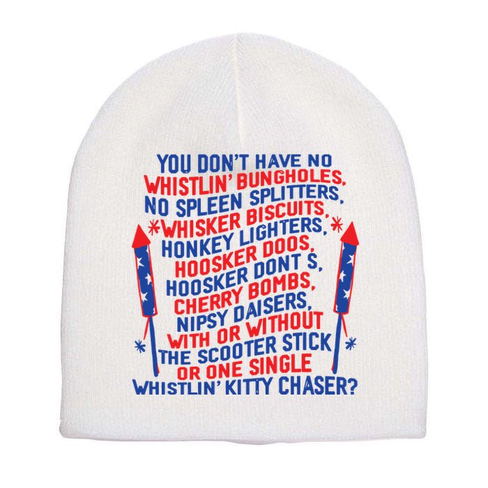 4th Of July Joe Dir Fireworks Short Acrylic Beanie