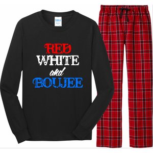 4th Of July Red White And Boujee Funny Cool Gift Long Sleeve Pajama Set