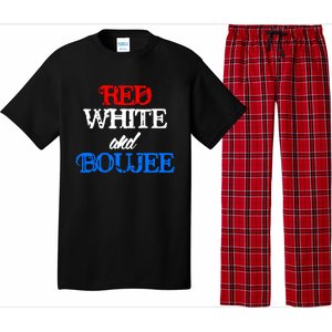 4th Of July Red White And Boujee Funny Cool Gift Pajama Set