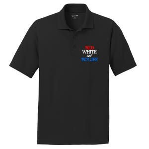 4th Of July Red White And Boujee Funny Cool Gift PosiCharge RacerMesh Polo