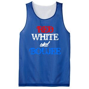 4th Of July Red White And Boujee Funny Cool Gift Mesh Reversible Basketball Jersey Tank