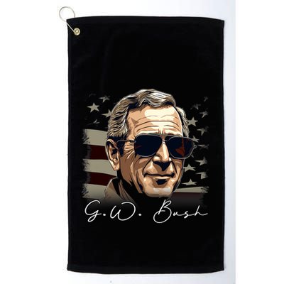 4th Of July George W. Bush President Portrait Patriotic Golf Towel