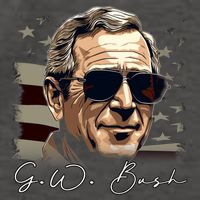 4th Of July George W. Bush President Portrait Patriotic Vector Backpack