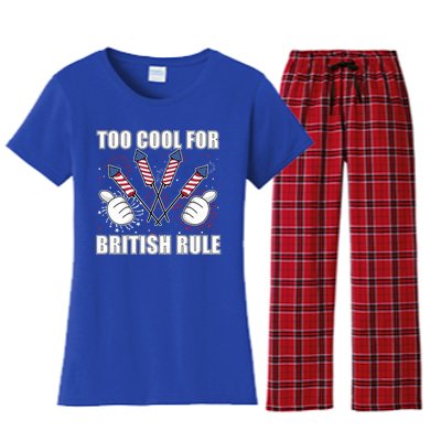 4th Of July Designs Firework Bbq Party In The Usa Meaningful Gift Women's Flannel Pajama Set