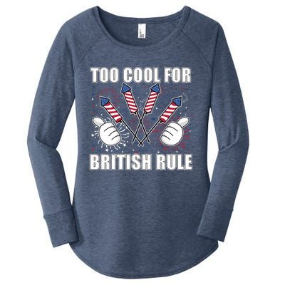 4th Of July Designs Firework Bbq Party In The Usa Meaningful Gift Women's Perfect Tri Tunic Long Sleeve Shirt