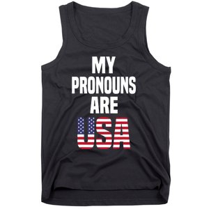 4th Of July Funny My Pronouns Are USA Tank Top