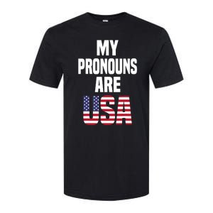 4th Of July Funny My Pronouns Are USA Softstyle CVC T-Shirt