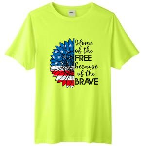 4th Of July Sunflower Home Of The Free Because Of The Brave Gift Tall Fusion ChromaSoft Performance T-Shirt