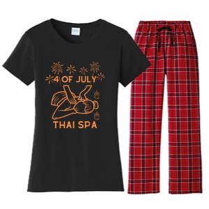 4 Of July Celebrate Thai Spa Women's Flannel Pajama Set