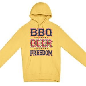 4th Of July Patriotic Usa American Flag Bbq Beer Freedom Gift Premium Pullover Hoodie