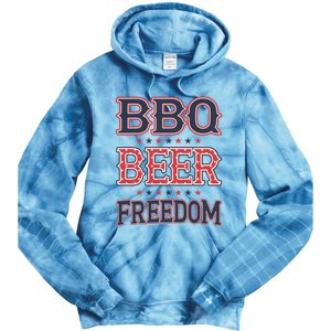 4th Of July Patriotic Usa American Flag Bbq Beer Freedom Gift Tie Dye Hoodie