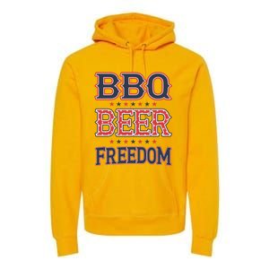 4th Of July Patriotic Usa American Flag Bbq Beer Freedom Gift Premium Hoodie