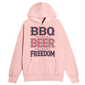 4th Of July Patriotic Usa American Flag Bbq Beer Freedom Gift Urban Pullover Hoodie