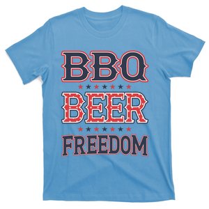 4th Of July Patriotic Usa American Flag Bbq Beer Freedom Gift T-Shirt