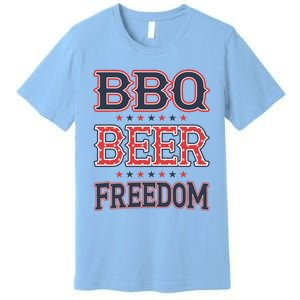 4th Of July Patriotic Usa American Flag Bbq Beer Freedom Gift Premium T-Shirt