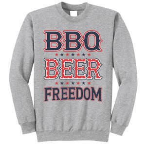 4th Of July Patriotic Usa American Flag Bbq Beer Freedom Gift Sweatshirt