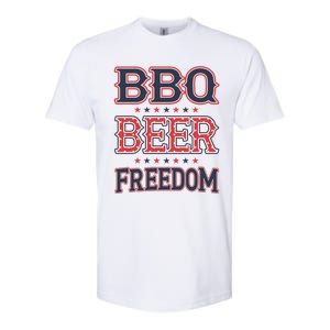 4th Of July Patriotic Usa American Flag Bbq Beer Freedom Gift Softstyle CVC T-Shirt