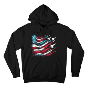 4th Of July Jet American Flag Patriotic Usa Hoodie