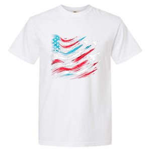 4th Of July Jet American Flag Patriotic Usa Garment-Dyed Heavyweight T-Shirt