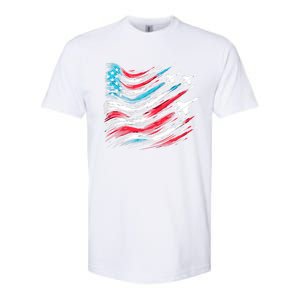 4th Of July Jet American Flag Patriotic Usa Softstyle CVC T-Shirt