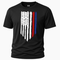 4th Of July Independence Day USA American Flag Cooling Performance Crew T-Shirt