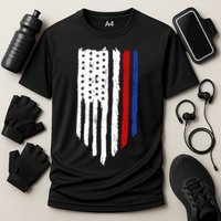 4th Of July Independence Day USA American Flag Cooling Performance Crew T-Shirt