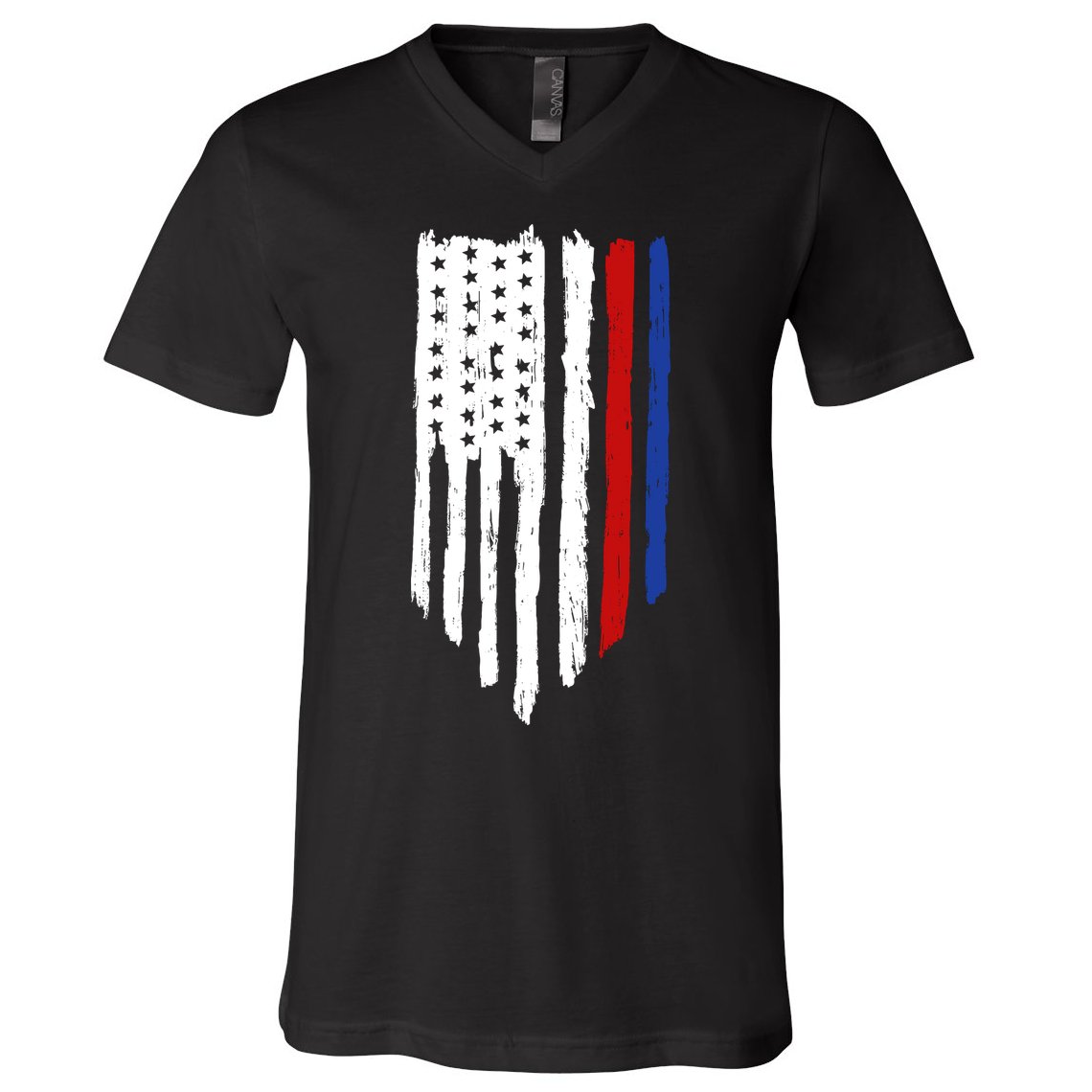 4th Of July Independence Day USA American Flag V-Neck T-Shirt