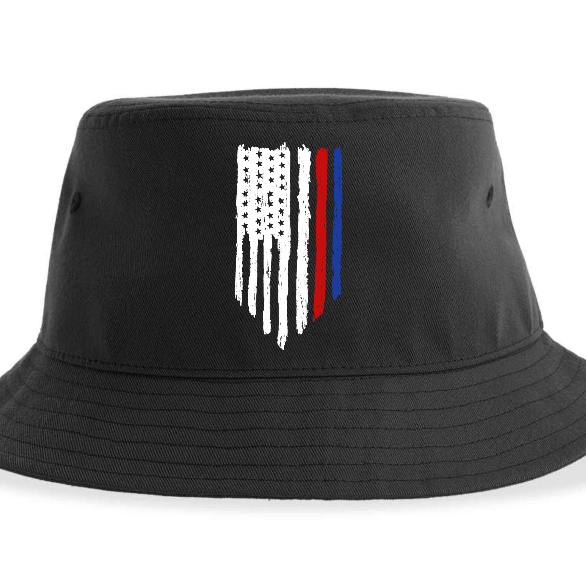 4th Of July Independence Day USA American Flag Sustainable Bucket Hat