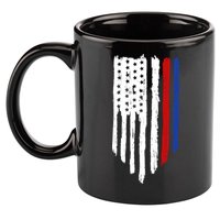 4th Of July Independence Day USA American Flag 11oz C Handle Ceramic Mug