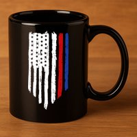 4th Of July Independence Day USA American Flag 11oz C Handle Ceramic Mug