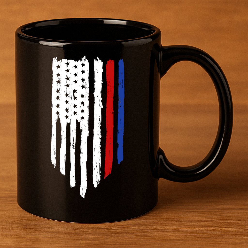 4th Of July Independence Day USA American Flag 11oz C Handle Ceramic Mug