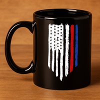 4th Of July Independence Day USA American Flag 11oz C Handle Ceramic Mug