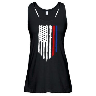 4th Of July Independence Day USA American Flag Ladies Essential Flowy Tank