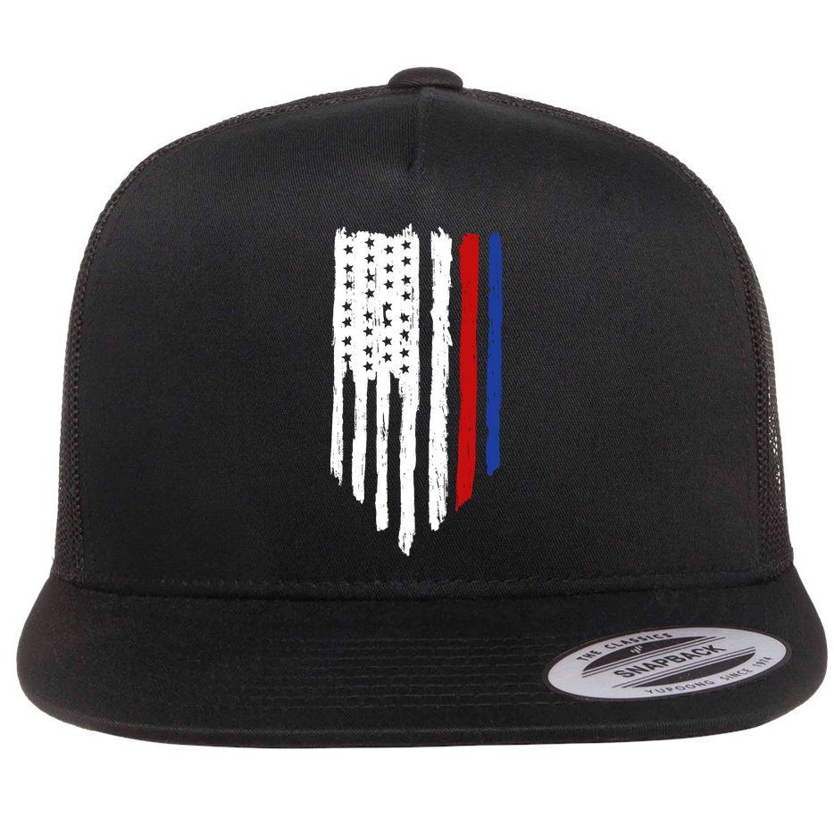 4th Of July Independence Day USA American Flag Flat Bill Trucker Hat