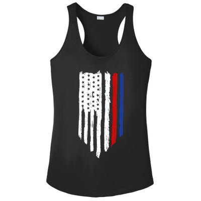 4th Of July Independence Day USA American Flag Ladies PosiCharge Competitor Racerback Tank