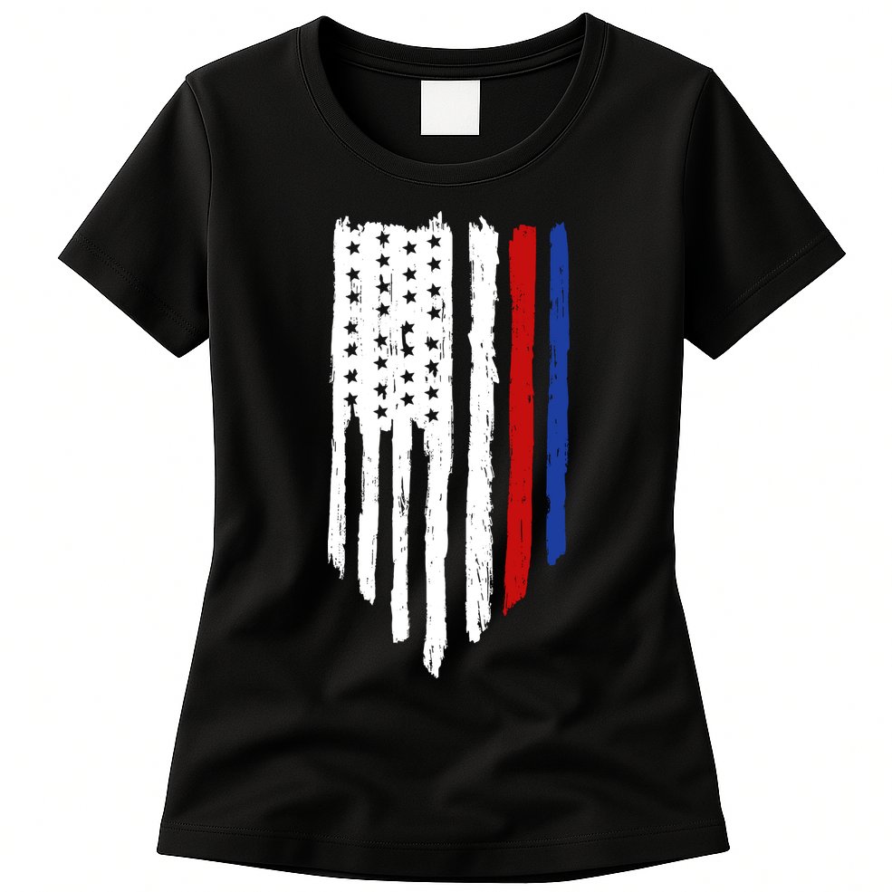 4th Of July Independence Day USA American Flag Womens T-Shirt