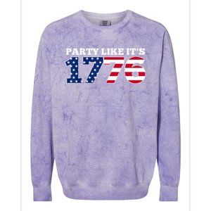 4Th Of July Party Like 1776 4th Of July Colorblast Crewneck Sweatshirt